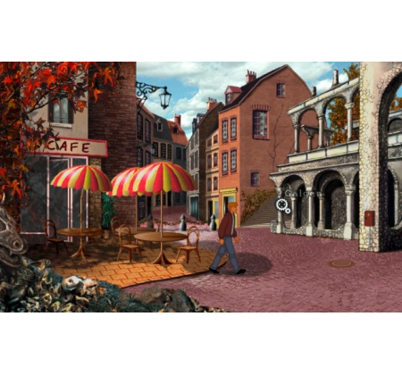 George läuft am Café vorbei. Ist wohl besser so.