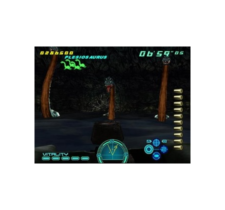 Der arme Dino! Muss in diesem Spiel mitspielen.