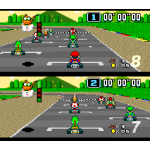 Zwei Spieler fahren im Split Screen